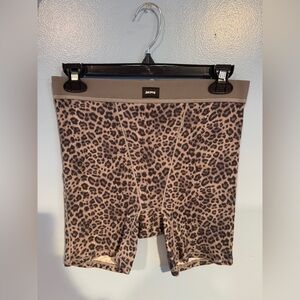 SKIMS Cotton Rib Boxer Snow Leopard
